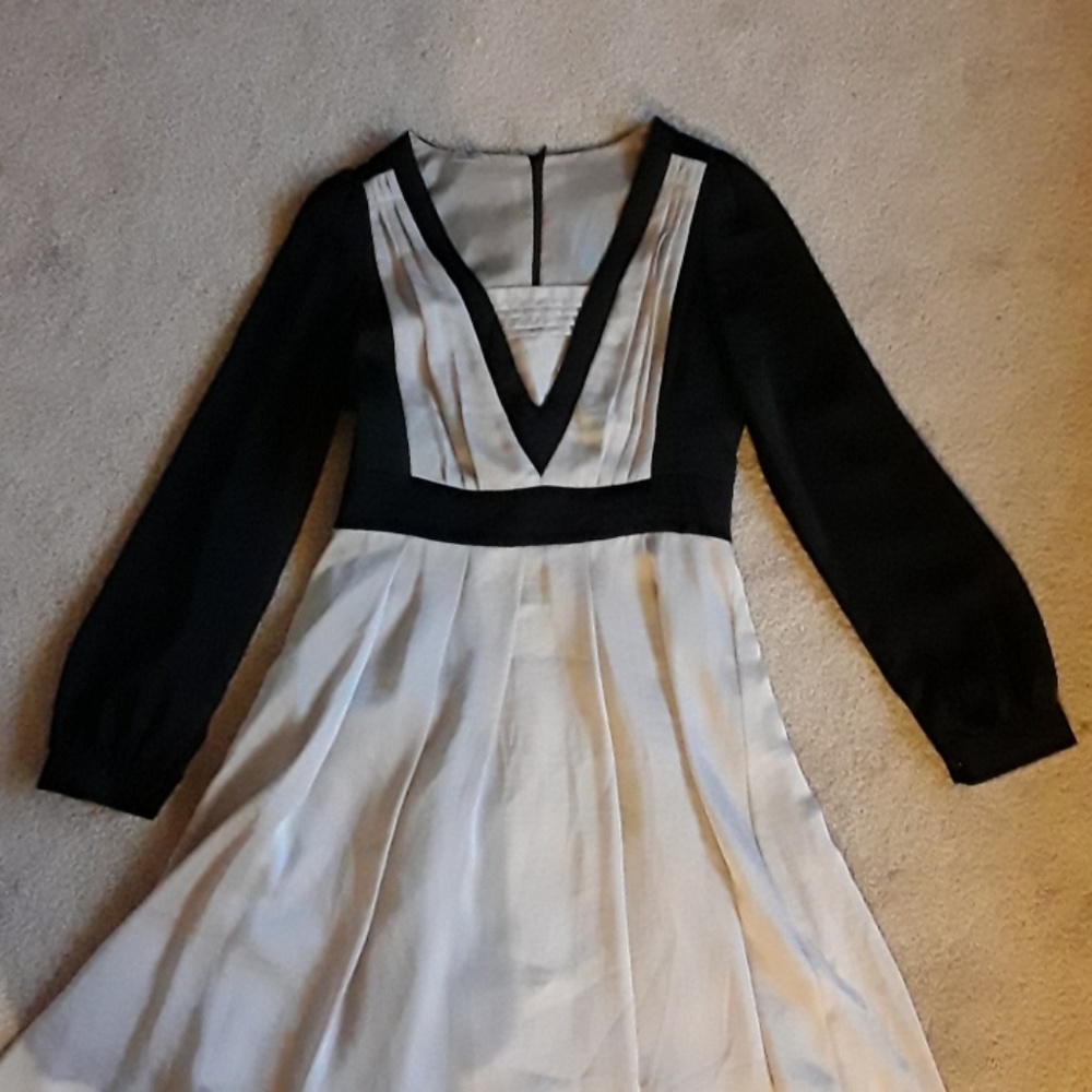 Cream and black dress amazing detail - Picture 3 of 5